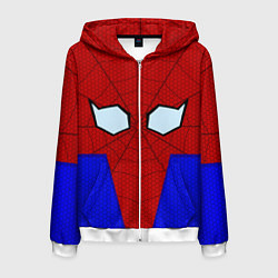 Толстовка 3D на молнии мужская Spider-Man - eyes, цвет: 3D-белый