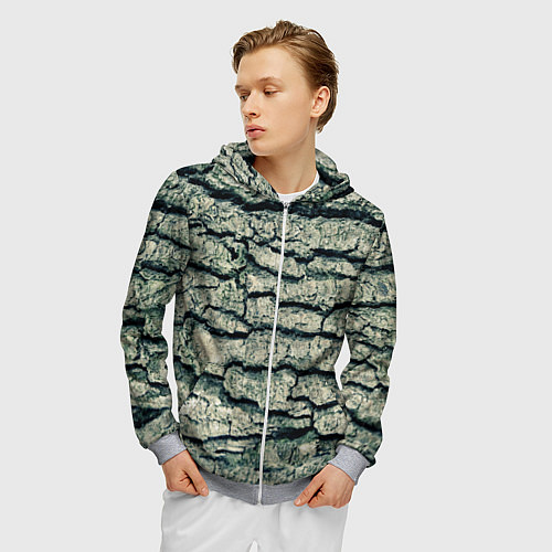 Мужская толстовка на молнии Кора / 3D-Меланж – фото 3