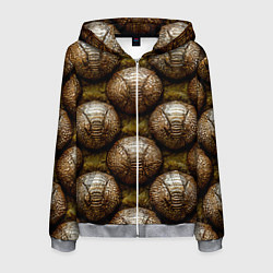 Толстовка 3D на молнии мужская Броненосцы, цвет: 3D-меланж