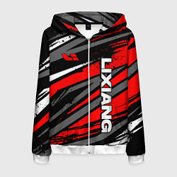 Толстовка 3D на молнии мужская Lixiang - агрессивный красный, цвет: 3D-белый
