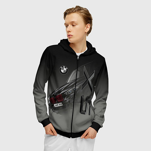 Мужская толстовка на молнии X 5 / 3D-Черный – фото 3