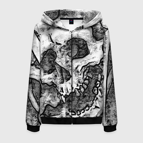 Мужская толстовка на молнии Беззубый / 3D-Черный – фото 1