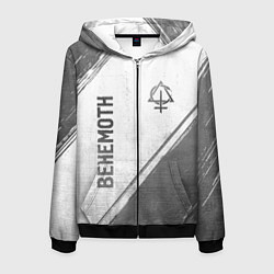 Мужская толстовка на молнии Behemoth - white gradient вертикально