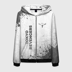 Толстовка 3D на молнии мужская Tokyo Revengers - white gradient вертикально, цвет: 3D-черный