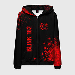 Мужская толстовка на молнии Blink 182 - red gradient вертикально