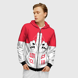 Толстовка 3D на молнии мужская 30 Seconds to Mars poster, цвет: 3D-черный — фото 2