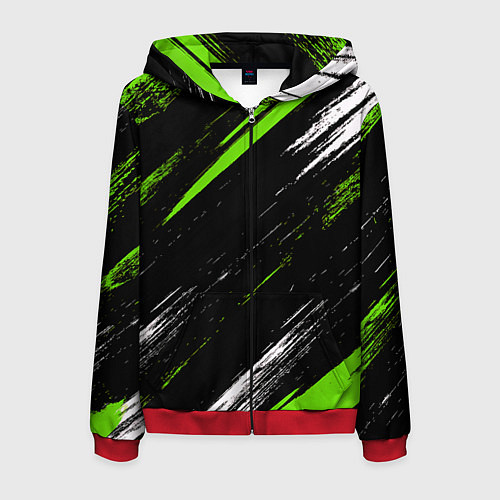 Мужская толстовка на молнии Sports suit / 3D-Красный – фото 1