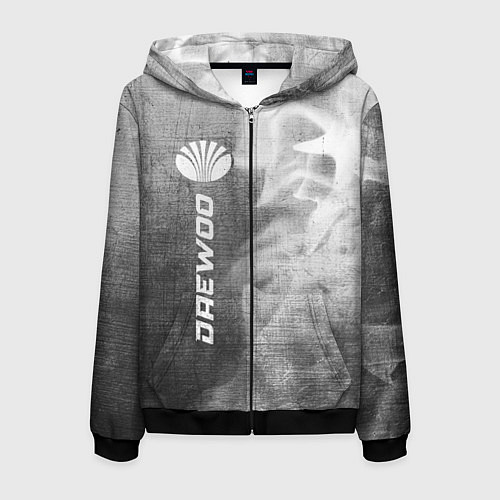 Мужская толстовка на молнии Daewoo - grey gradient по-вертикали / 3D-Черный – фото 1