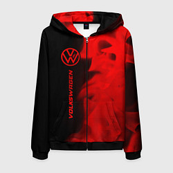 Мужская толстовка на молнии Volkswagen - red gradient по-вертикали