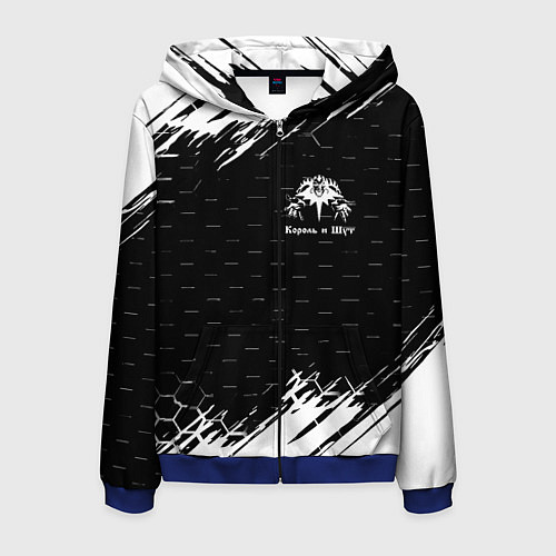 Мужская толстовка на молнии Король и шут краски броня / 3D-Синий – фото 1