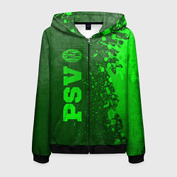 Мужская толстовка на молнии PSV - green gradient по-вертикали