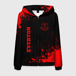 Мужская толстовка на молнии Everton - red gradient вертикально