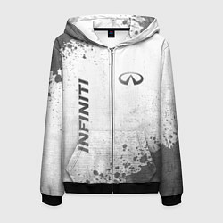 Мужская толстовка на молнии Infiniti - white gradient вертикально