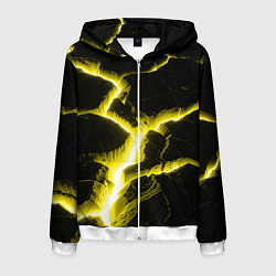 Толстовка 3D на молнии мужская The rift, цвет: 3D-белый