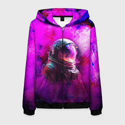 Мужская толстовка на молнии Космонавт красочный