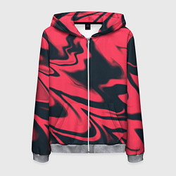 Мужская толстовка на молнии Color black red