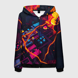 Мужская толстовка на молнии Техническая абстракция