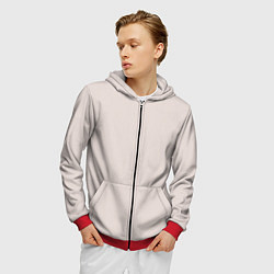 Толстовка 3D на молнии мужская Светлый оттенок цвета года 2025 Пантон, цвет: 3D-красный — фото 2