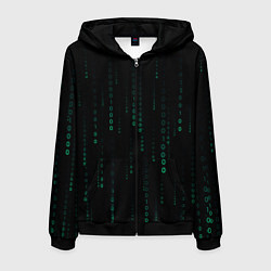 Мужская толстовка на молнии Color black turquoise