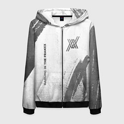 Мужская толстовка на молнии Darling in the FranXX - white gradient вертикально