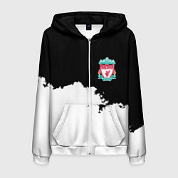 Мужская толстовка на молнии Liverpool черно белый