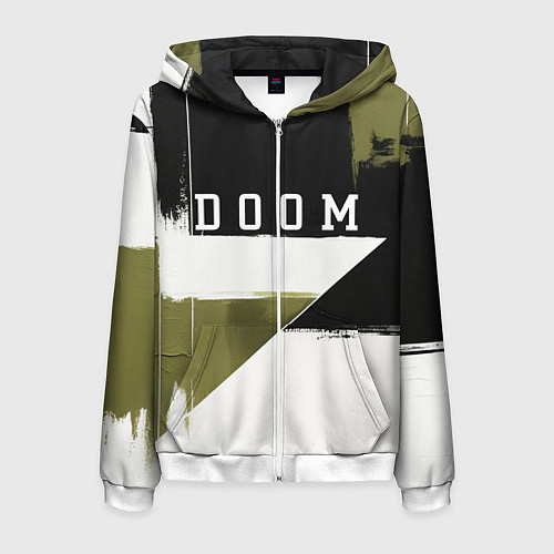 Мужская толстовка на молнии Doom The Dark Ages / 3D-Белый – фото 1