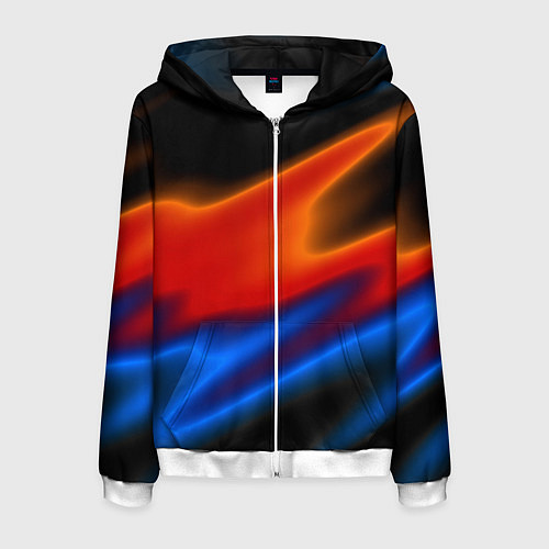 Мужская толстовка на молнии Multicoloured / 3D-Белый – фото 1