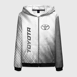 Мужская толстовка на молнии Toyota - white gradient вертикально