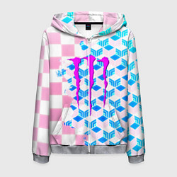 Мужская толстовка на молнии Monster energy neon anime