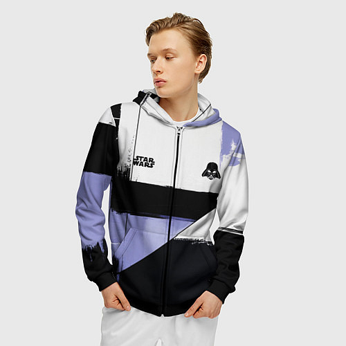Мужская толстовка на молнии Дарт Вейдер Звездные войны / 3D-Черный – фото 3