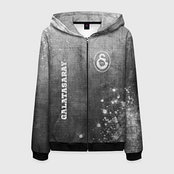 Мужская толстовка на молнии Galatasaray - grey gradient вертикально