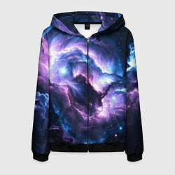 Мужская толстовка на молнии Фиолетовая туманность