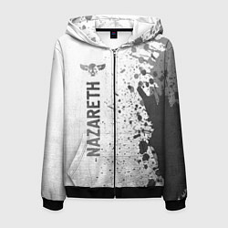 Толстовка 3D на молнии мужская Nazareth - white gradient по-вертикали, цвет: 3D-черный
