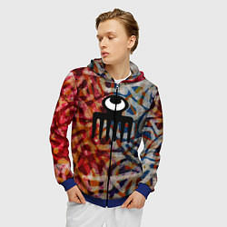 Толстовка 3D на молнии мужская Acra Batik, цвет: 3D-синий — фото 2