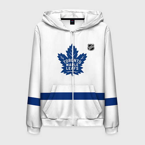 Мужская толстовка на молнии Торонто Мейпл Лифс - хоккейная команда / 3D-Белый – фото 1