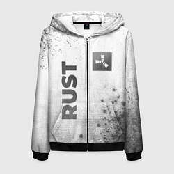 Мужская толстовка на молнии Rust - white gradient вертикально