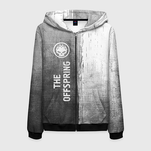 Мужская толстовка на молнии The Offspring - grey gradient по-вертикали / 3D-Черный – фото 1