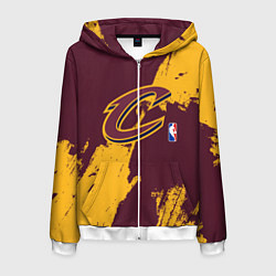 Толстовка 3D на молнии мужская Cleveland Cavaliers NBA team, цвет: 3D-белый