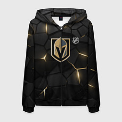Толстовка 3D на молнии мужская Вегас Голден Найтс - НХЛ хоккей, цвет: 3D-черный