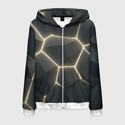 Мужская толстовка на молнии Объемные серые плиты