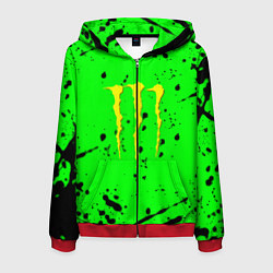 Мужская толстовка на молнии Monster energy кислотные брызги