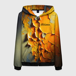 Толстовка 3D на молнии мужская Peeling plaster - Milano, цвет: 3D-черный