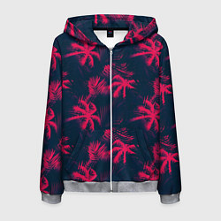 Мужская толстовка на молнии Palm pink black