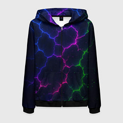 Мужская толстовка на молнии Неоновый разлом