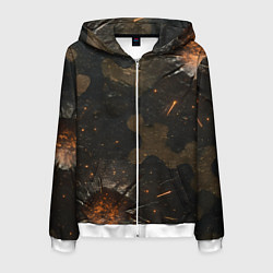 Мужская толстовка на молнии Камуфляж со следами от пуль