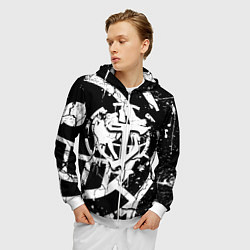 Толстовка 3D на молнии мужская Doom smile game, цвет: 3D-белый — фото 2