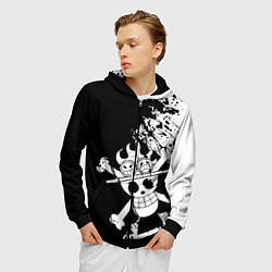 Толстовка 3D на молнии мужская Символ Эйса, цвет: 3D-черный — фото 2