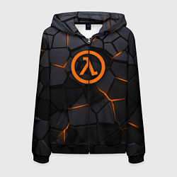 Толстовка 3D на молнии мужская Half Life - armor, цвет: 3D-черный