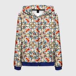 Мужская толстовка на молнии Орнамент с лошадью - символом Нового 2026 года