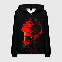 Толстовка 3D на молнии мужская Клинок, рассекающий демонов Танддиро, цвет: 3D-черный